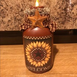 Primitive Mason jar light